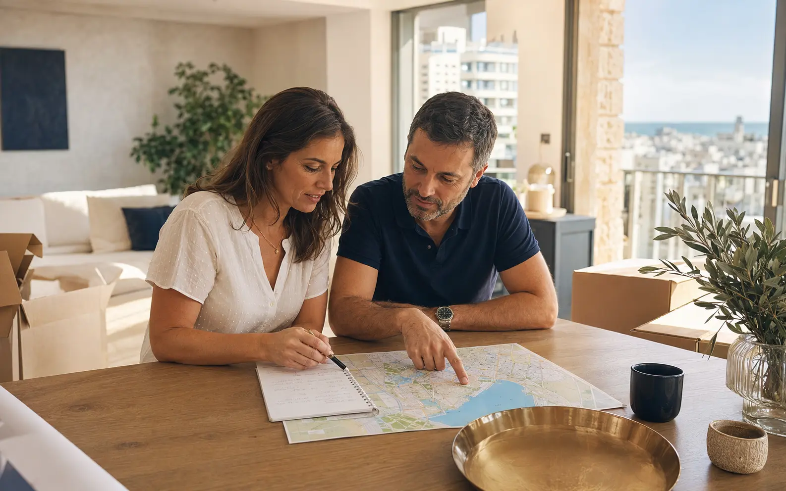 Famille préparant son projet d’installation et de logement en Israël